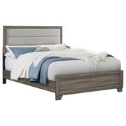 Wright 52-inch Upholstered California King Bed Brown Oak - 223341KW