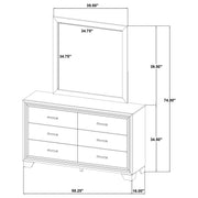 Wright 6-drawer Dresser and Mirror Brown Oak - 223343M