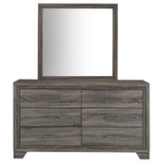 Wright 6-drawer Dresser and Mirror Brown Oak - 223343M