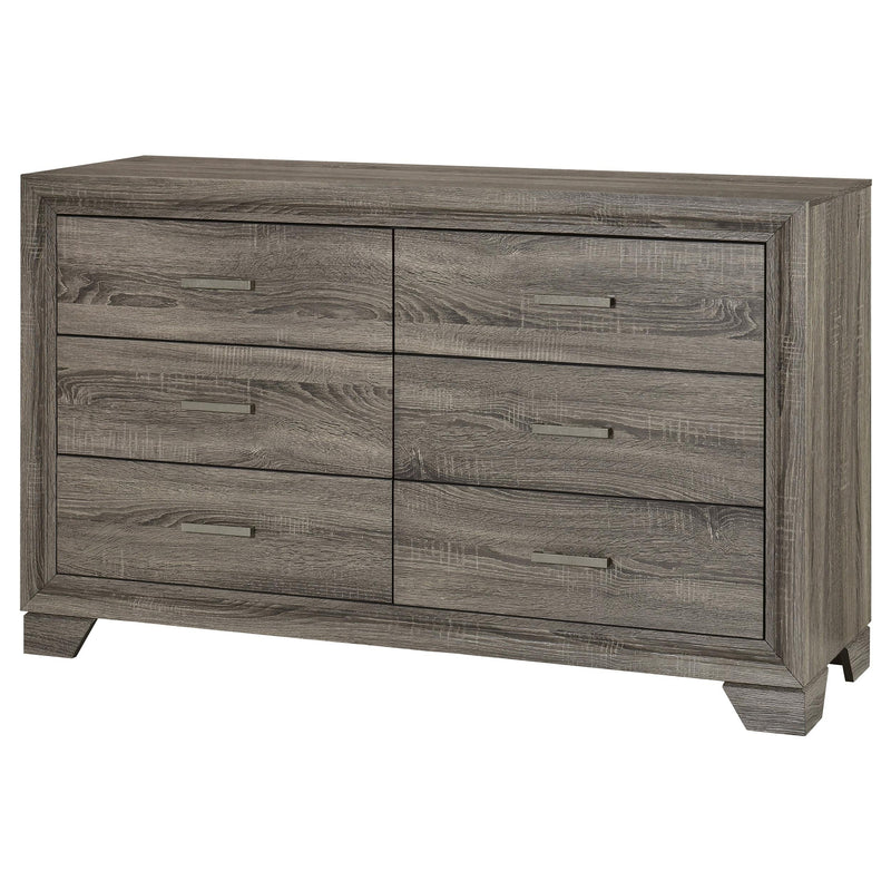 Wright 6-drawer Dresser Cabinet Brown Oak - 223343