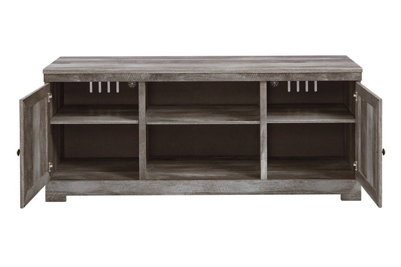 Wynnlow Gray 4 - Piece Entertainment Center with Electric Fireplace - Gate FurnitureEntertainment Center