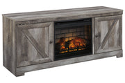 Wynnlow Gray 63" TV Stand with Electric Fireplace - Lara FurnitureTV Stand
