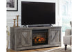 Wynnlow Gray 63" TV Stand with Electric Fireplace - Gate FurnitureTV Stand