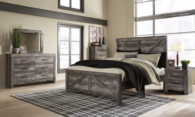 Wynnlow Gray Crossbuck Panel Bedroom Set - Lara FurnitureBedroom Set
