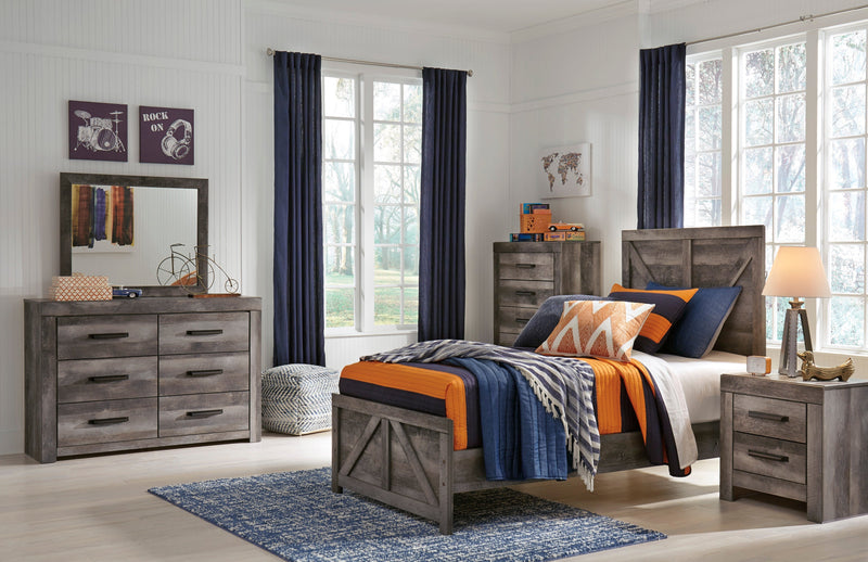 Wynnlow Gray Crossbuck Panel Youth Bedroom Set - Lara FurnitureYouth Bedroom Set