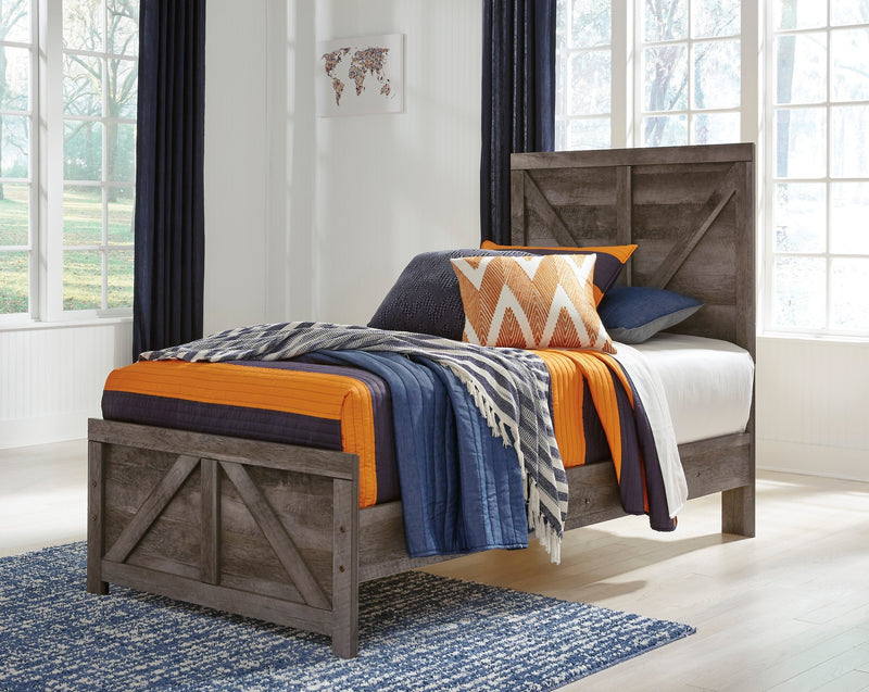 Wynnlow Gray Crossbuck Panel Youth Bedroom Set - Lara FurnitureYouth Bedroom Set