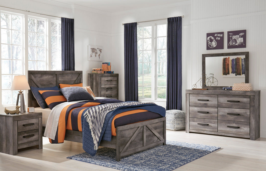 Wynnlow Gray Crossbuck Panel Youth Bedroom Set - Gate FurnitureYouth Bedroom Set