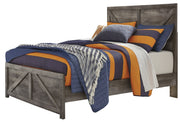 Wynnlow Gray Full Crossbuck Panel Bed - Gate FurnitureFull Bed