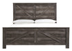 Wynnlow Gray King Crossbuck Panel Bed - Gate FurnitureKing Bed