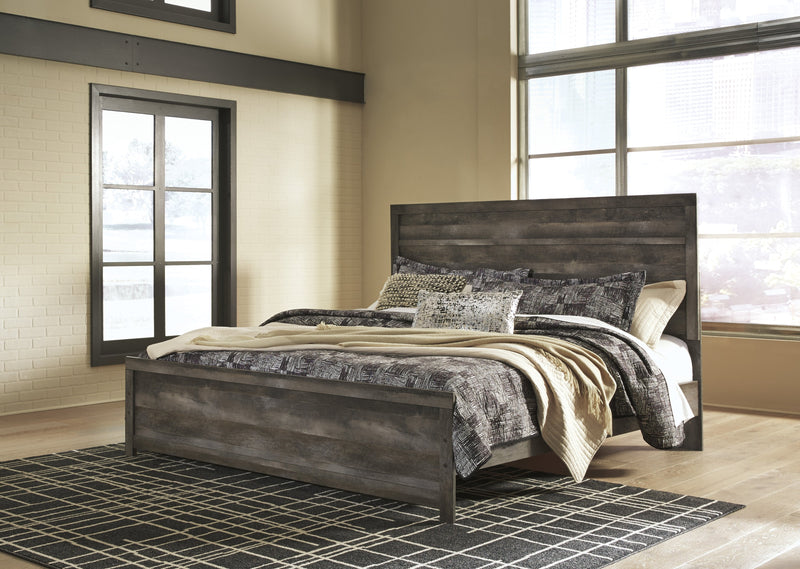 Wynnlow Gray King Panel Bed - Lara FurnitureKing Bed