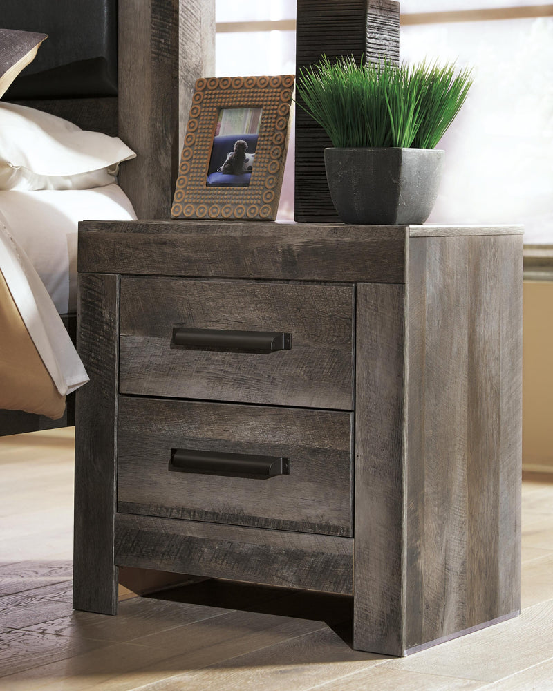 Wynnlow Gray Queen Crossbuck Panel Bed, Chest and Nightstand - B440B28