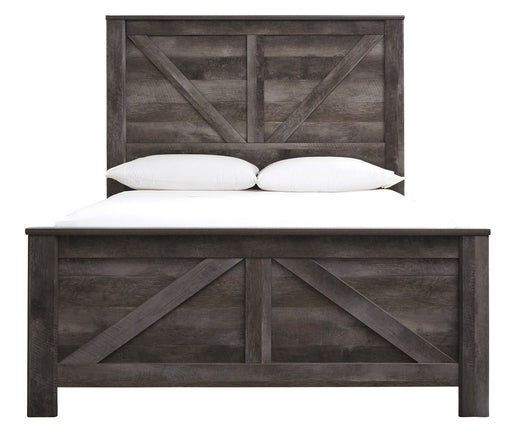 Wynnlow Gray Queen Crossbuck Panel Bed - Gate FurnitureQueen Bed