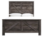 Wynnlow Gray Queen Crossbuck Panel Bed - Gate FurnitureQueen Bed