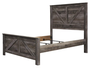 Wynnlow Gray Queen Crossbuck Panel Bed - Lara FurnitureQueen Bed