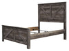 Wynnlow Gray Queen Crossbuck Panel Bed - Gate FurnitureQueen Bed