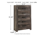 Wynnlow Gray Queen Poster Bed, Chest and 2 Nightstands - B440B30
