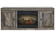 Wynnlow Gray TV Stand with Electric Fireplace - Lara FurnitureTV Stand