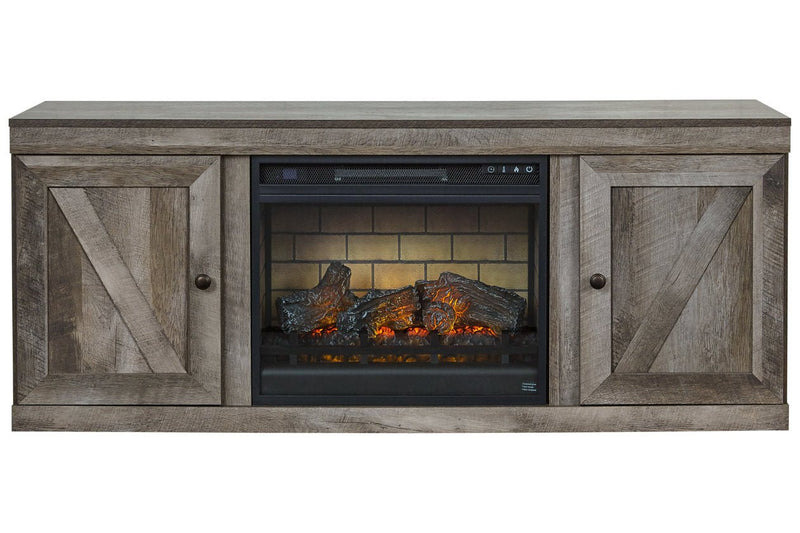 Wynnlow Gray TV Stand with Electric Fireplace - Lara FurnitureTV Stand