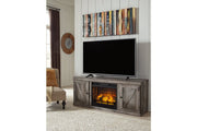 Wynnlow Gray TV Stand with Electric Fireplace - Lara FurnitureTV Stand