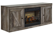 Wynnlow Gray TV Stand with Electric Fireplace - Lara FurnitureTV Stand