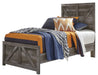 Wynnlow Gray Twin Crossbuck Panel Bed - Gate FurnitureTwin Bed