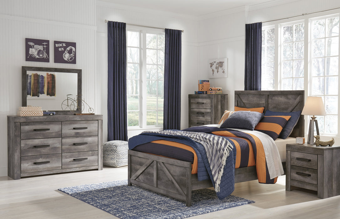 Wynnlow Gray Youth Crossbuck Panel Bedroom Set - Gate FurnitureYouth Bedroom Set