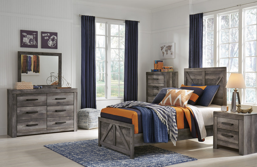 Wynnlow Gray Youth Crossbuck Panel Bedroom Set - Gate FurnitureYouth Bedroom Set