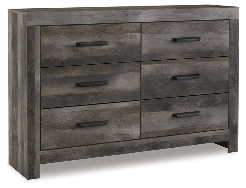 Wynnlow King Crossbuck Panel Bed with Dresser in Gray - PKG000722
