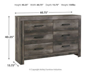 Wynnlow King Panel Bed with Dresser in Gray - PKG005123