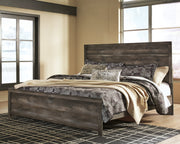 Wynnlow King Panel Bed with Mirrored Dresser, Chest and 2 Nightstands in Gray - PKG006365