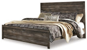 Wynnlow King Panel Bed with Mirrored Dresser in Gray - PKG005146