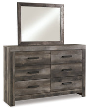 Wynnlow Queen Crossbuck Panel Bed with Mirrored Dresser and 2 Nightstands in Gray - PKG005684