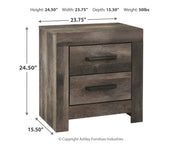 Wynnlow Queen Panel Bed with Mirrored Dresser and Nightstand in Gray - PKG014053