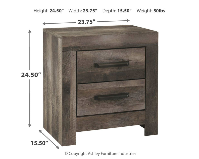 Wynnlow Queen Panel Bed with Mirrored Dresser and Nightstand in Gray - PKG014053