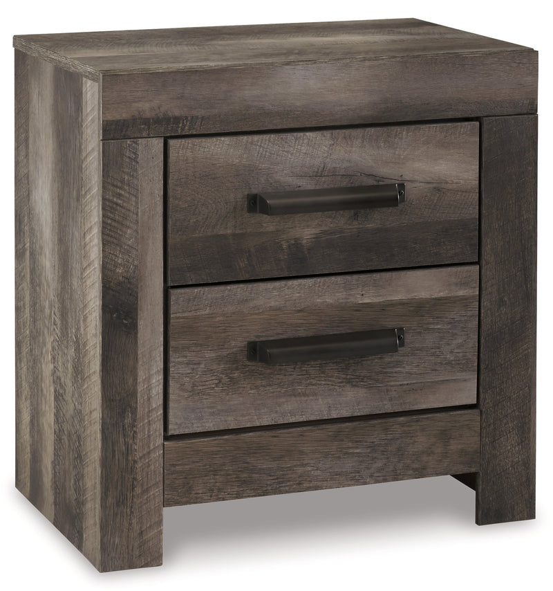 Wynnlow Queen Panel Bed with Mirrored Dresser, Chest and Nightstand in Gray - PKG005406
