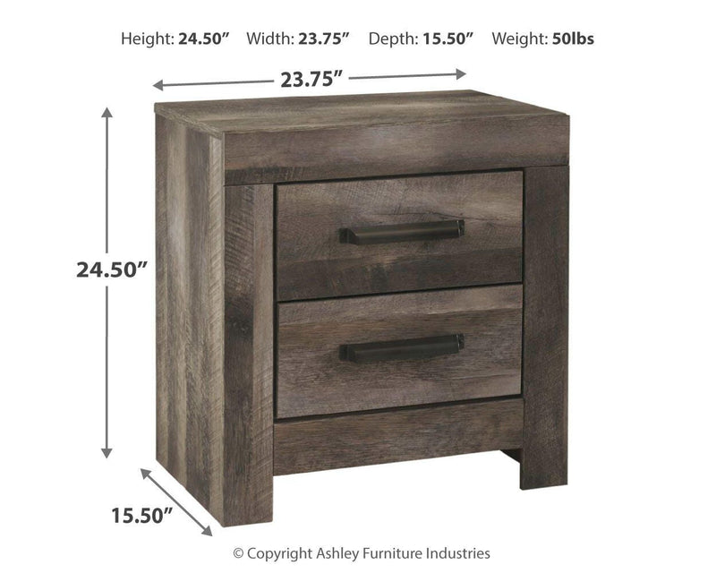Wynnlow Twin Crossbuck Panel Bed and 2 Nightstands - B440B46