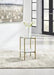 Wynora White/Gold End Table - T192-6 - Lara Furniture