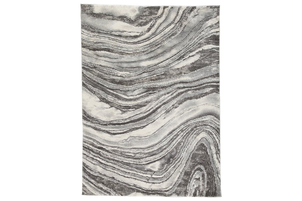 Wysdale Cream/Gray Large Rug - Gate FurnitureRug Large