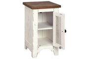 Wystfield White/Brown Chairside End Table - Lara FurnitureEnd Table Chair Side
