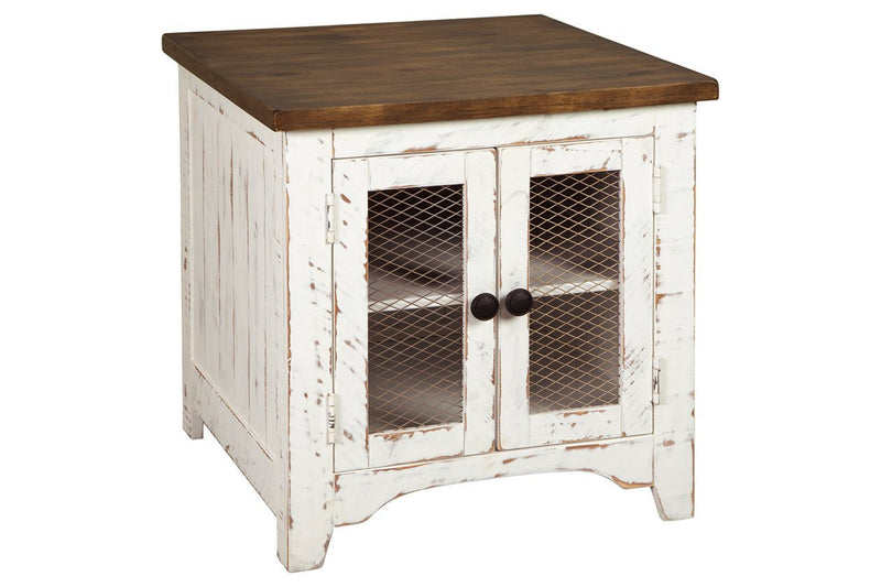 Wystfield White/Brown End Table - Lara FurnitureEnd Table