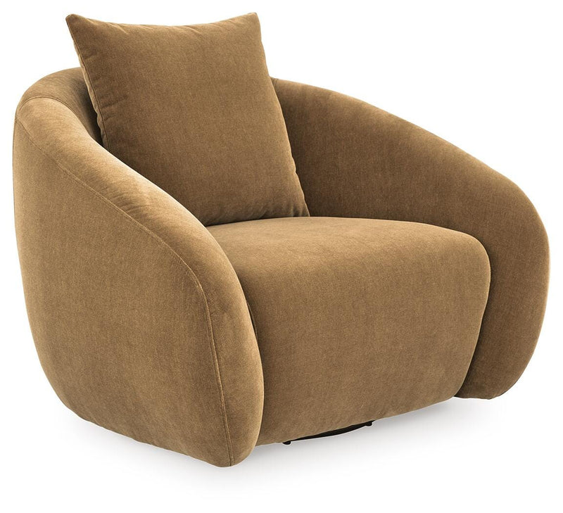 Yahya Camel Swivel Accent Chair - A3000781
