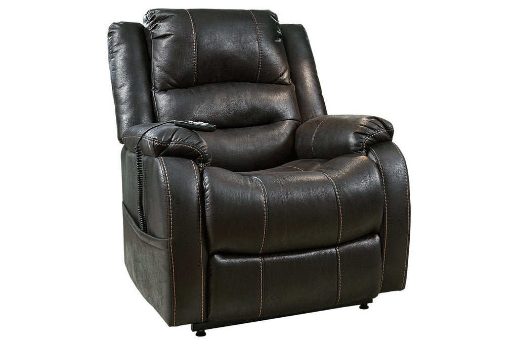 Yandel Black Power Lift Recliner — Lara Furniture