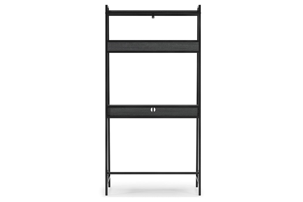 Yarlow Black 36" Home Office Desk with Shelf - Gate FurnitureOffice Desks