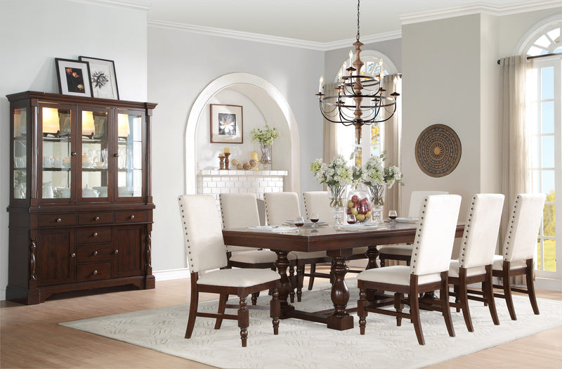Yates Dark Oak Extendable Dining Set - Lara FurnitureDining Room Set