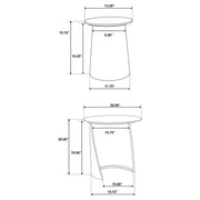 Yency 2-piece Round Mango Wood Nesting Table Set Dark Brown Mango - 930330