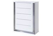 Ylime Smooth White Chest With Led - Lara FurnitureChest