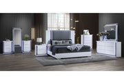Ylime Smooth White King Bed Group Fully Slatted - YLIME-SMOOTH WHITE-KBG-N