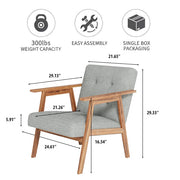 YM18835ACL01 Accent Chair (Light Gray) - YM18835ACL01