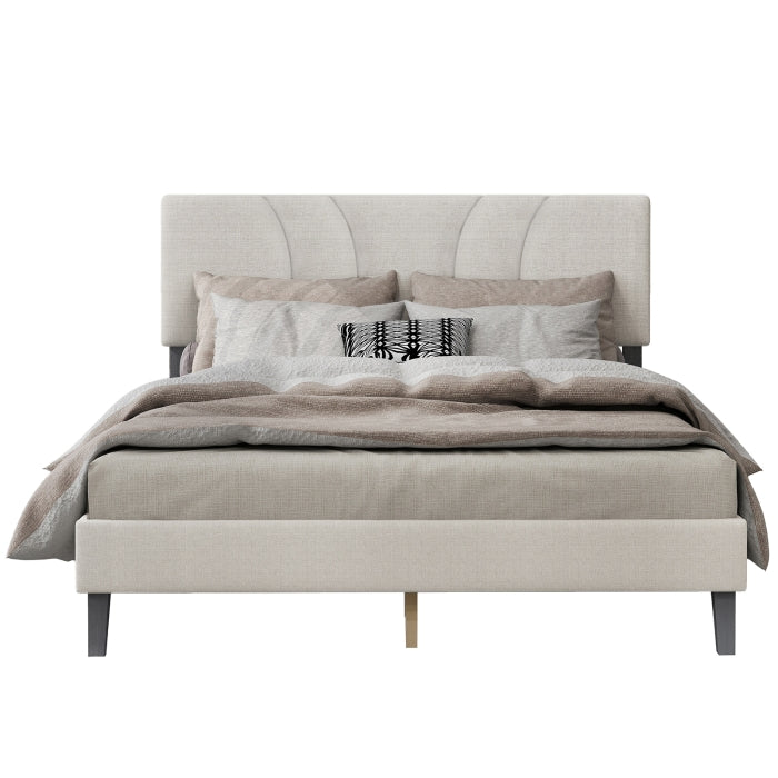 YM18835QSB01 Queen Bed (Beige) - YM18835QSB01