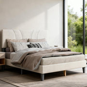 YM18835QSB01 Queen Bed (Beige) - YM18835QSB01